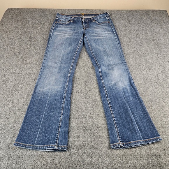 7 For All Mankind Denim - 7 For All Mankind Bootcut Jeans Blue Wash Denim U075080U-080U Size 29